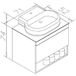 Set dulap cu lavoar Orka Knidos 90 (White) Thumb