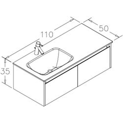 Set dulap cu lavoar Orka Lisbon 110 (Antracite Matt) Thumb