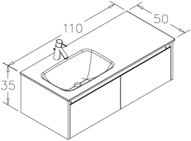 Set dulap cu lavoar Orka Lisbon 110 (Antracite Matt)