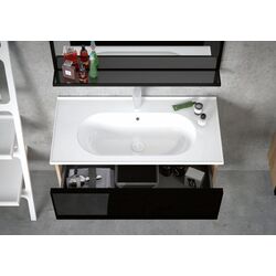 Set dulap cu lavoar Orka Lucca 80 (Legnano/Black Glass) Thumb