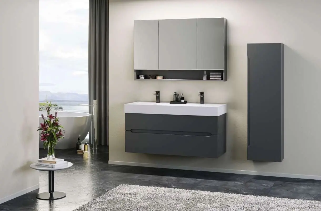 Set dulap cu lavoar Orka Malta 120 (Anthracite Matt)