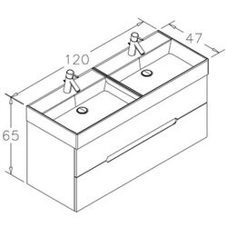 Set dulap cu lavoar Orka Malta 120 (Anthracite Matt) Thumb