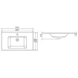 Set dulap cu lavoar Orka Moonlight 90/050400-U-03 (White Matt) Thumb