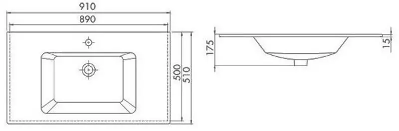 Set dulap cu lavoar Orka Moonlight 90/050400-U-03 (White Matt)