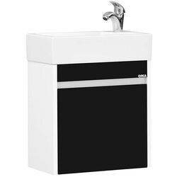 Set dulap cu lavoar Orka Yedisu 45 (Black)