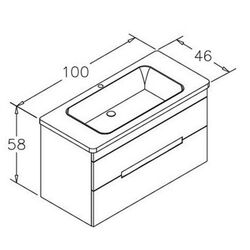 Set dulap cu lavoar Orka Varna 100 (White Matt) Thumb