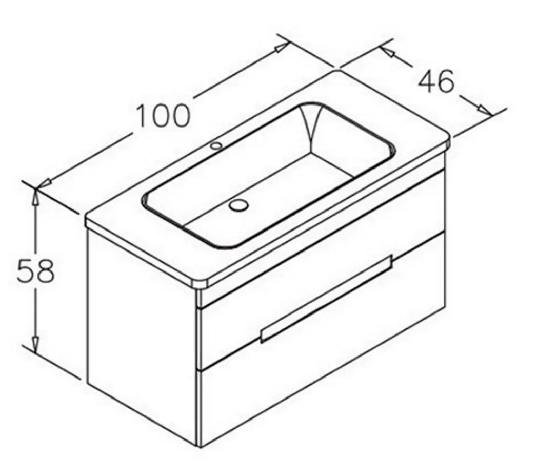 Set dulap cu lavoar Orka Varna 100 (White Matt)