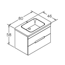 Набор тумбы с раковиной Orka Varna 80 (Antracite Matt) Thumb