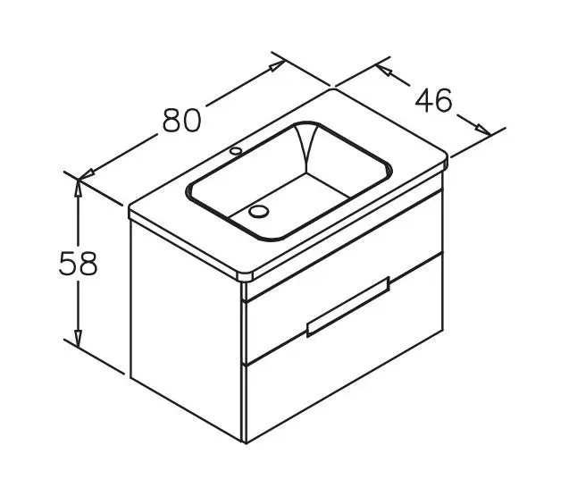 Набор тумбы с раковиной Orka Varna 80 (Antracite Matt)