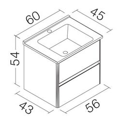 Dulap sub lavoar Orka Duden 60 (Odeon White) Thumb