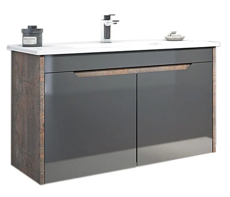 Dulap sub lavoar Orka Lago 100 (Coffee Stone/Anthracite)