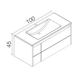 Шкаф под умывальник Orka Likya 100 (White) Thumb