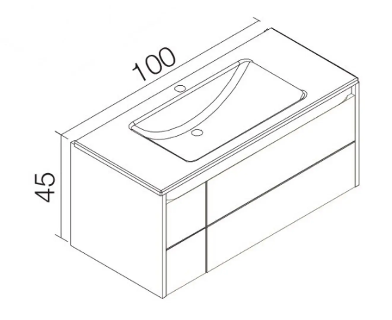 Шкаф под умывальник Orka Likya 100 (White)