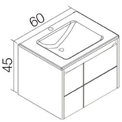 Dulap sub lavoar Orka Likya 60 (Antracite Mat) Thumb