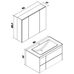 Dulap sub lavoar Orka Likya 80 (Anthracite) Thumb