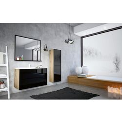 Dulap sub lavoar Orka Lucca 100 (Legnano Blackglass) Thumb