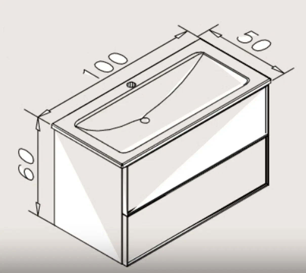 Dulap sub lavoar Orka Lucca 100 (Legnano Blackglass) - 4