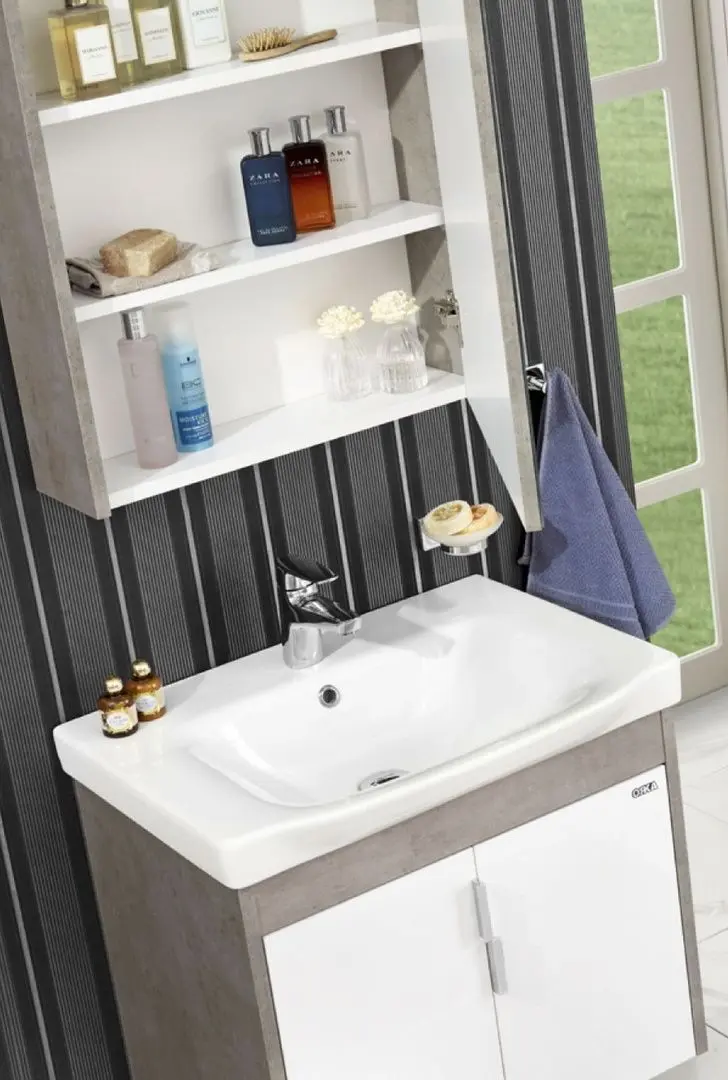 Dulap sub lavoar Orka Luna 80 (Grey) - 3