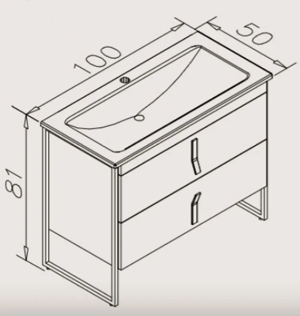 Dulap sub lavoar Orka Modena 100 (White)