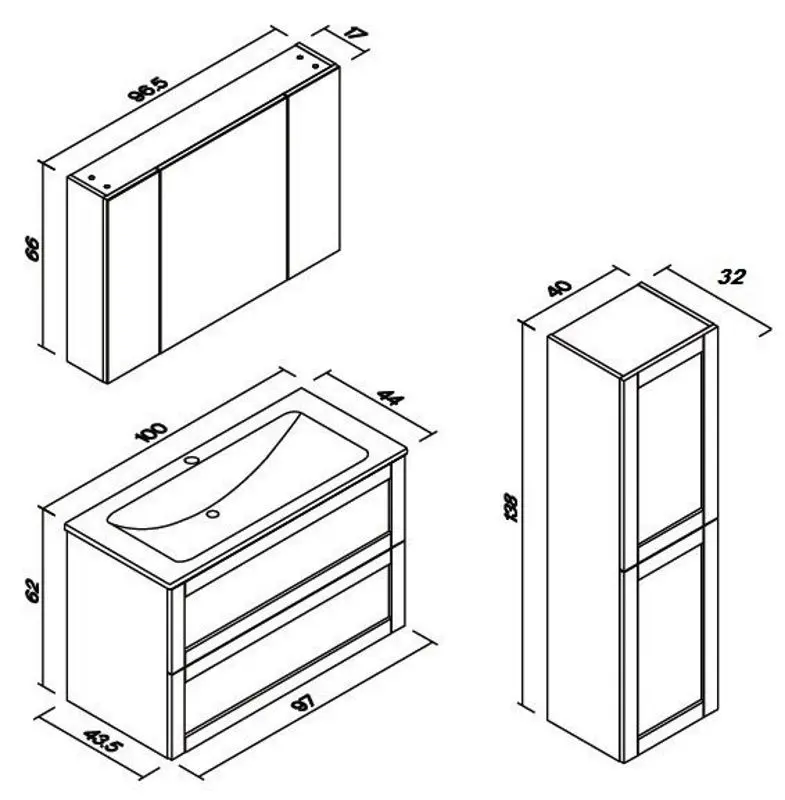 Dulap sub lavoar Orka Su 100 (White)
