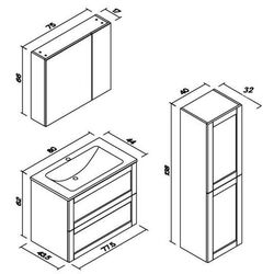 Dulap sub lavoar Orka Su 80 (White) Thumb