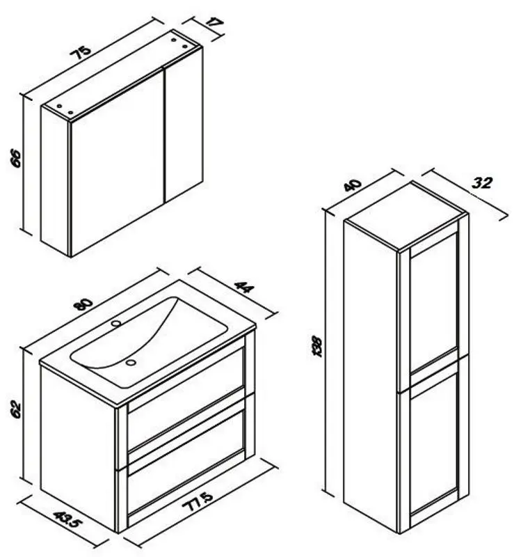 Dulap sub lavoar Orka Su 80 (White)