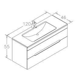 Dulap sub lavoar Orka Varna 120 (Matt White) Thumb