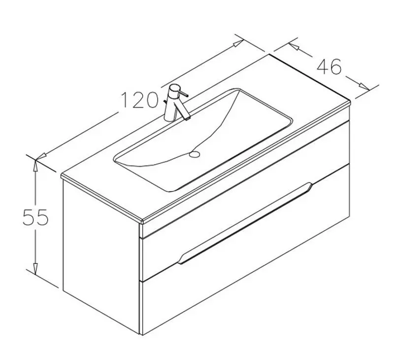 Dulap sub lavoar Orka Varna 120 (Matt White)