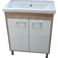 Set tumba cu lavoar Quattro Vicenza 60 (White/Brown)