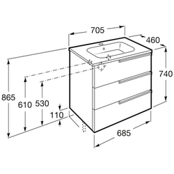 Набор тумбы с раковиной Roca Victoria-N Unik 70 3 (White) Thumb