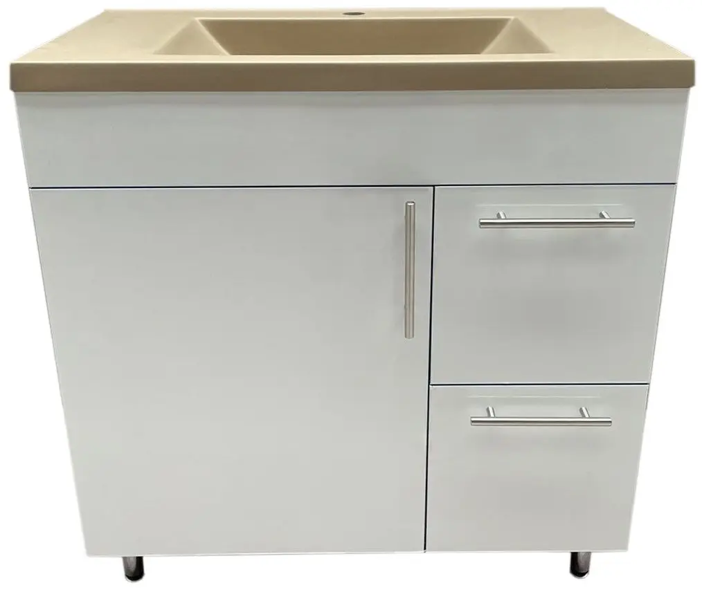 Set dulap cu lavoar Sanelit Panel/Montebella Granit 800 (White/Monotone)