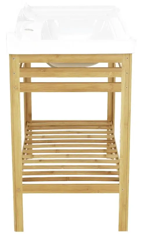 Set etajera cu lavoar Tempo Kondela Selene Typ 6 (Natural/White) - 2