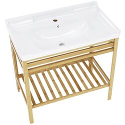 Set etajera cu lavoar Tempo Kondela Selene Typ 6 (Natural/White) Thumb