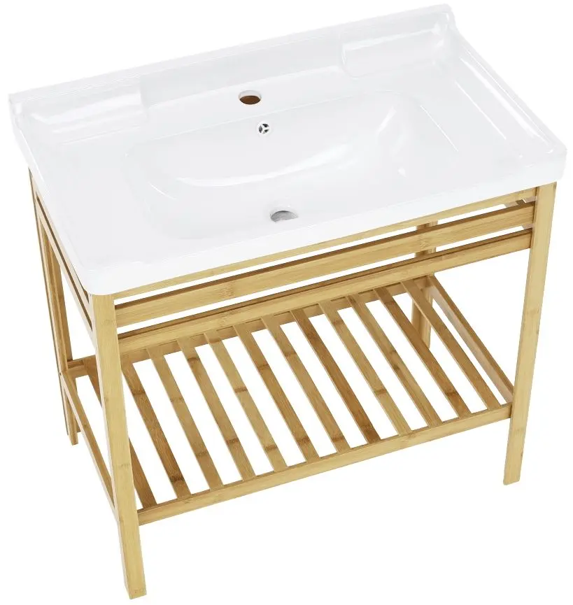 Set etajera cu lavoar Tempo Kondela Selene Typ 6 (Natural/White) - 3