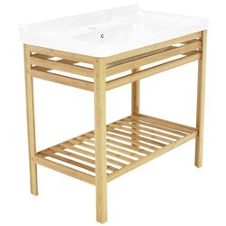 Set etajera cu lavoar Tempo Kondela Selene Typ 6 (Natural/White)