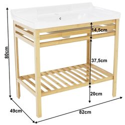 Set etajera cu lavoar Tempo Kondela Selene Typ 6 (Natural/White) Thumb