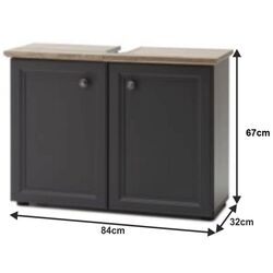 Dulap sub lavoar Tempo Kondela Toskana (Dark Gray/Grandson Oak Gold) Thumb