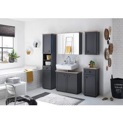 Dulap sub lavoar Tempo Kondela Toskana (Dark Gray/Grandson Oak Gold) Thumb