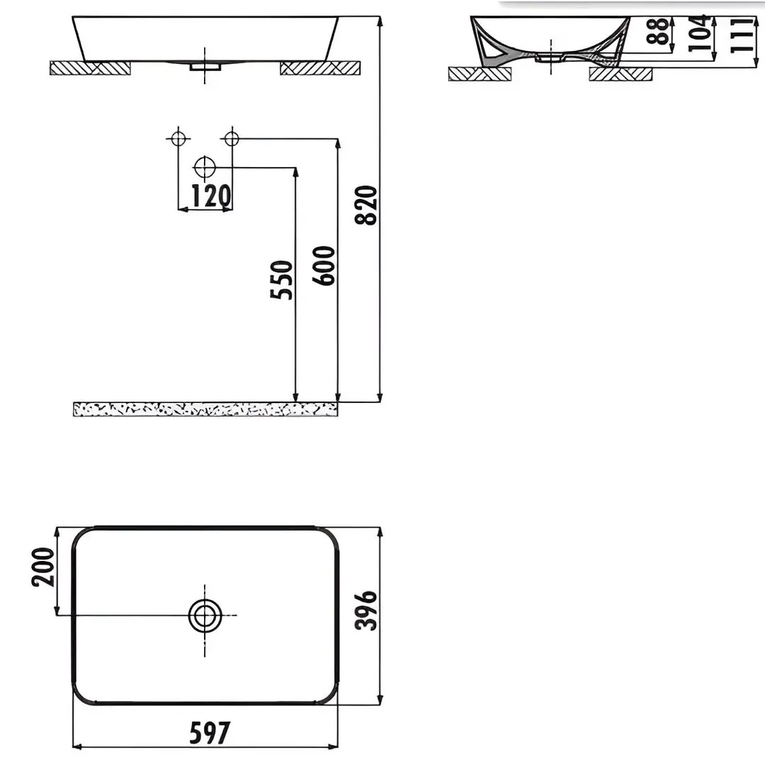 Умывальник Cerano UL060.000CB (White)