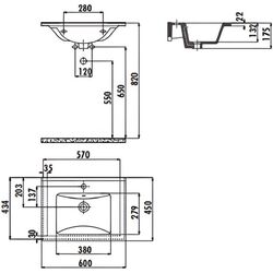 Умывальник Creavit Su SU060.000 (White) Thumb