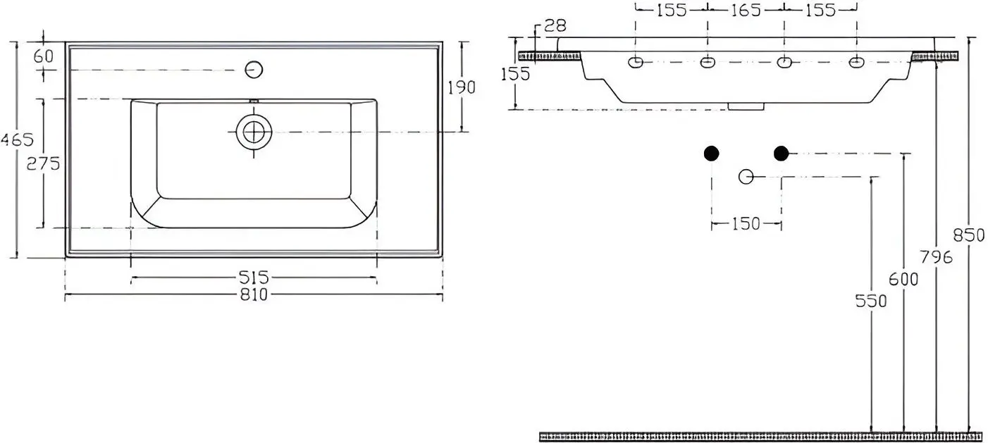 Умывальник Orka Linea Flat (White)