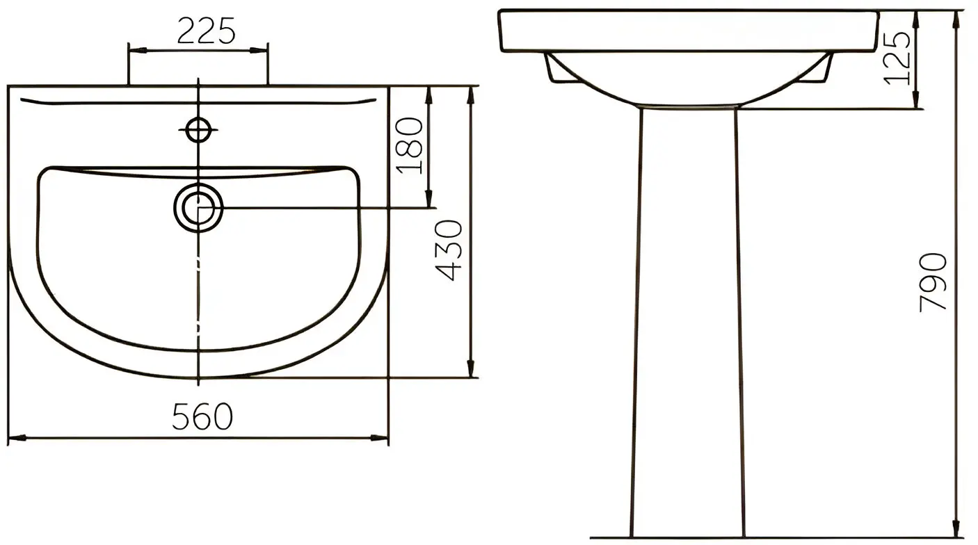 Lavoar Rosa Standart 56 (White)