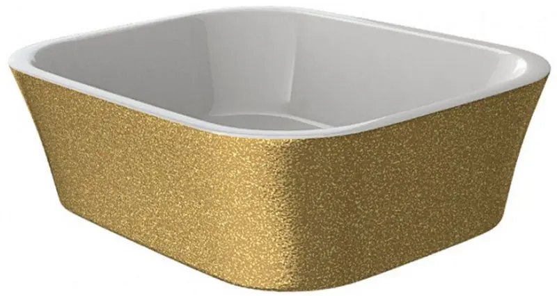 Умывальник Besco Assos Glam #UMD-A-NBZ 40x50x15 (Gold)