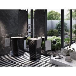 Умывальник Besco Assos S-Line B&W #UMD-AP-WOBW 40x50x85 (Black/White) Thumb