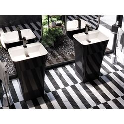 Умывальник Besco Assos S-Line B&W #UMD-AP-WOBW 40x50x85 (Black/White) Thumb