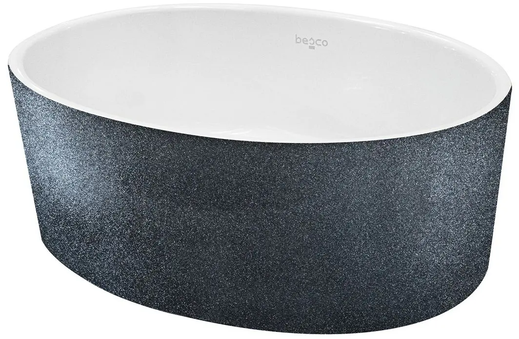 Умывальник Besco Uniqa Glam 32x46x17 (Graphite/White/White Gloss)