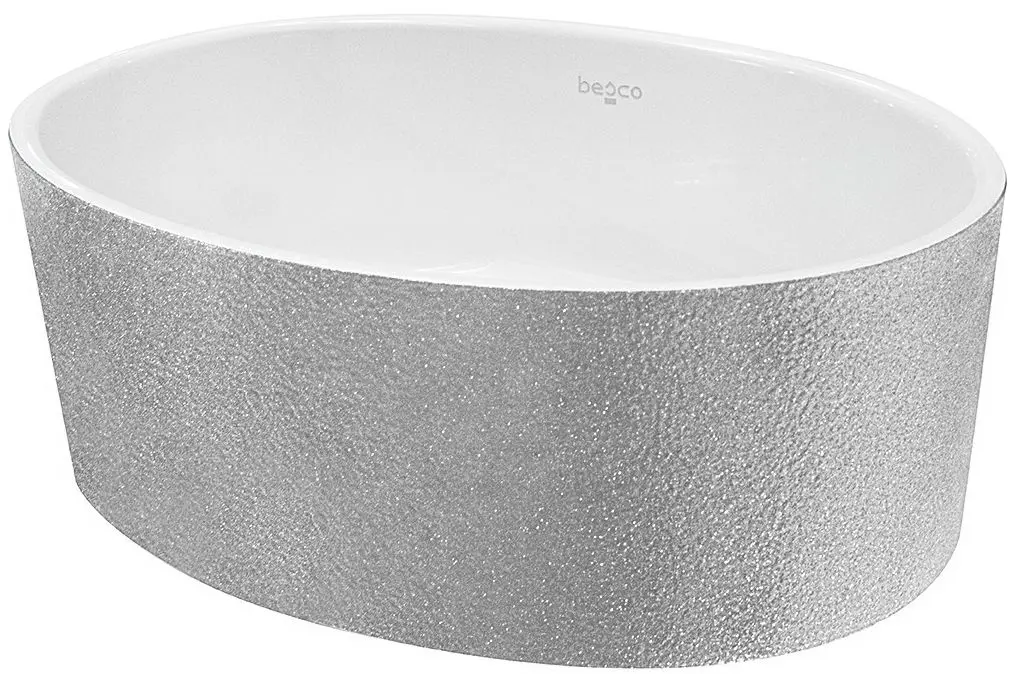 Умывальник Besco Uniqa Glam UMD-U-NGSW 32x46x17 (Silver)