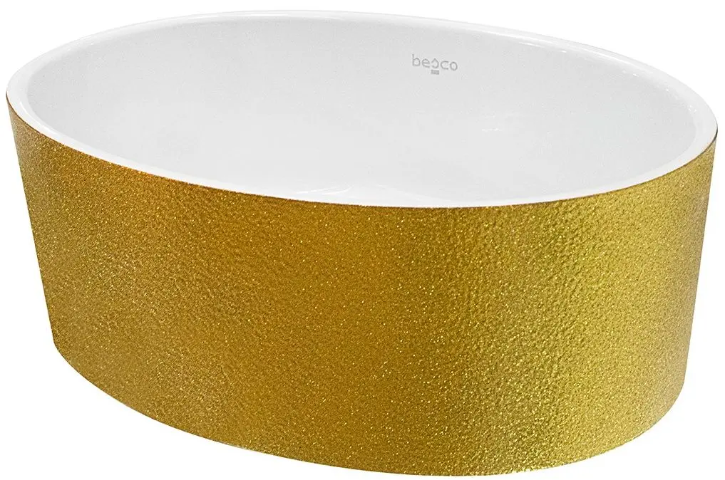 Умывальник Besco Uniqa Glam UMD-U-NGZW 32x46x17 (Gold)