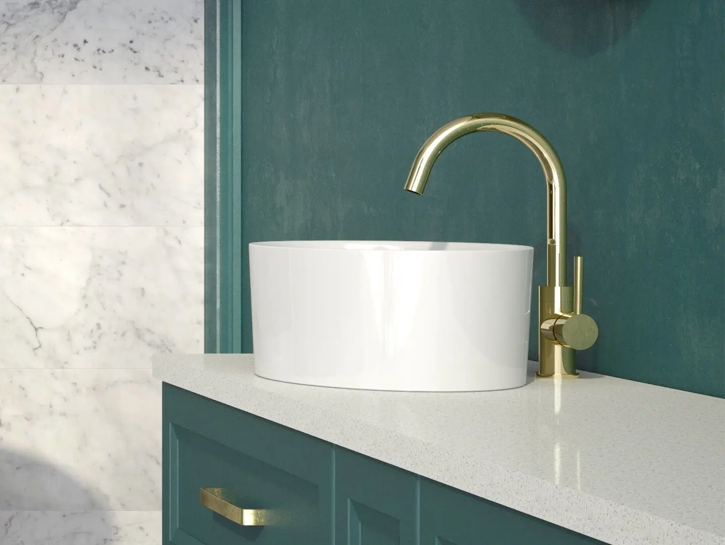 Умывальник Besco Uniqa UMD-U-NBB 32x46x17 (White) - 3