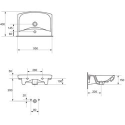 Умывальник Cersanit Carina 55 (White) Thumb